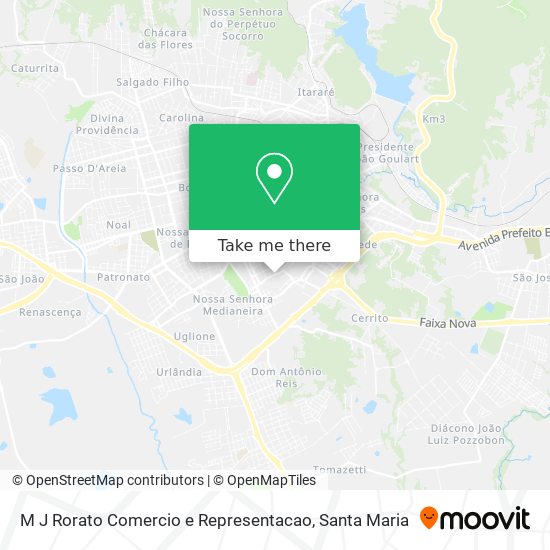 Mapa M J Rorato Comercio e Representacao