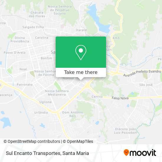 Sul Encanto Transportes map