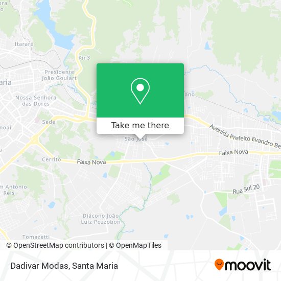 Dadivar Modas map