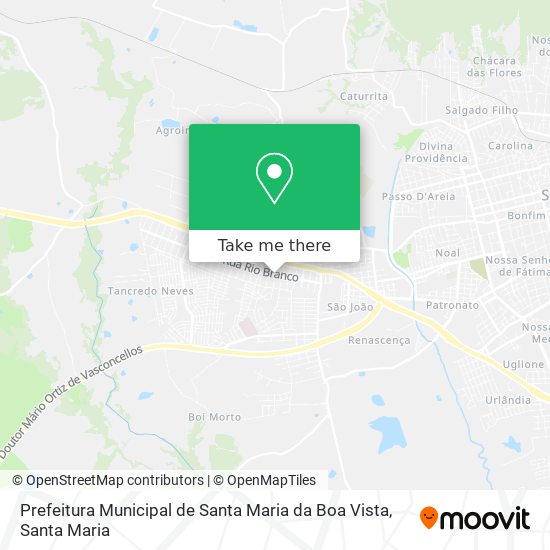 Mapa Prefeitura Municipal de Santa Maria da Boa Vista