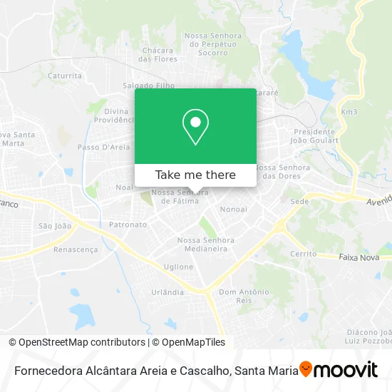 Fornecedora Alcântara Areia e Cascalho map