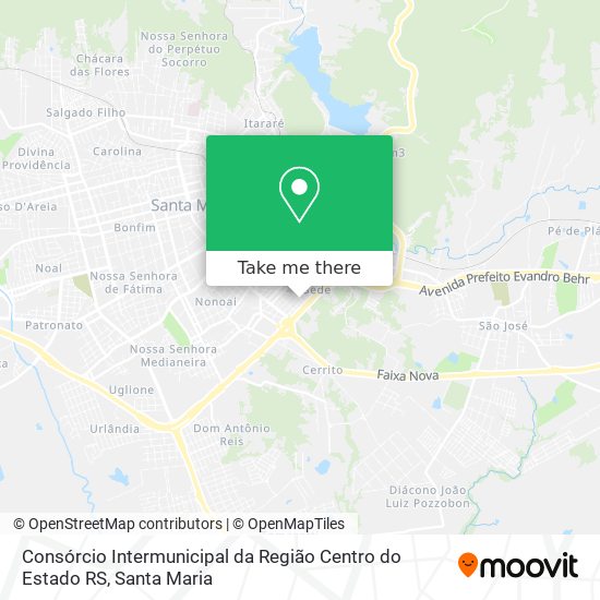 Consórcio Intermunicipal da Região Centro do Estado RS map