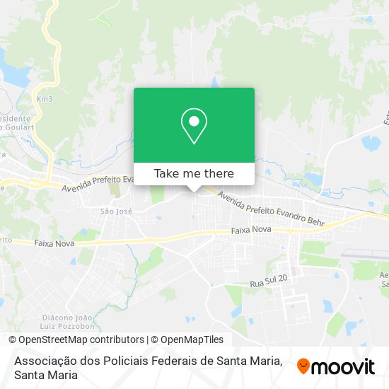 Mapa Associação dos Policiais Federais de Santa Maria