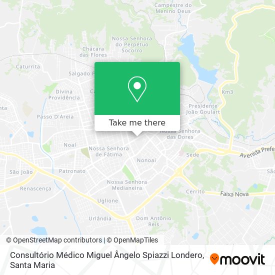 Mapa Consultório Médico Miguel Ângelo Spiazzi Londero