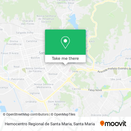 Hemocentro Regional de Santa Maria map