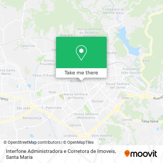 Mapa Interfone Administradora e Corretora de Imoveis