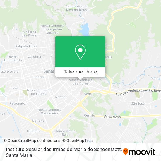 Mapa Instituto Secular das Irmas de Maria de Schoenstatt