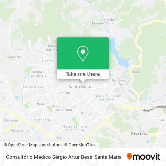 Mapa Consultório Médico Sérgio Artur Bess