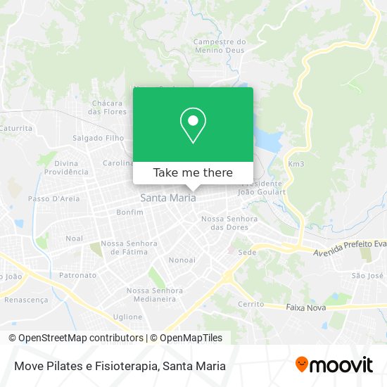 Mapa Move Pilates e Fisioterapia