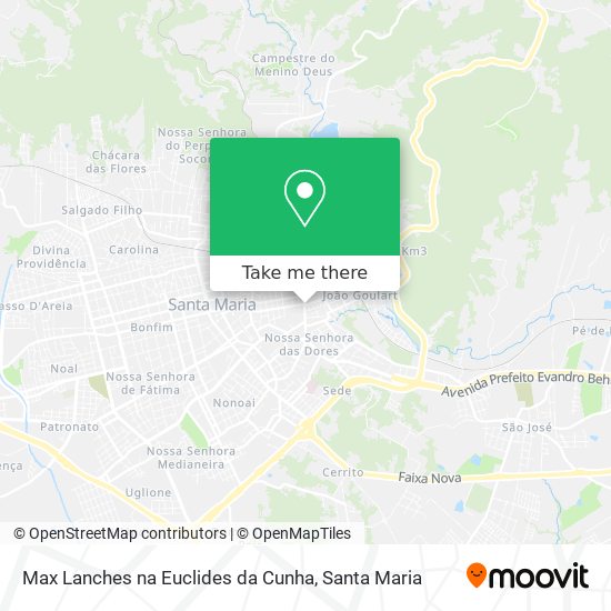 Max Lanches na Euclides da Cunha map