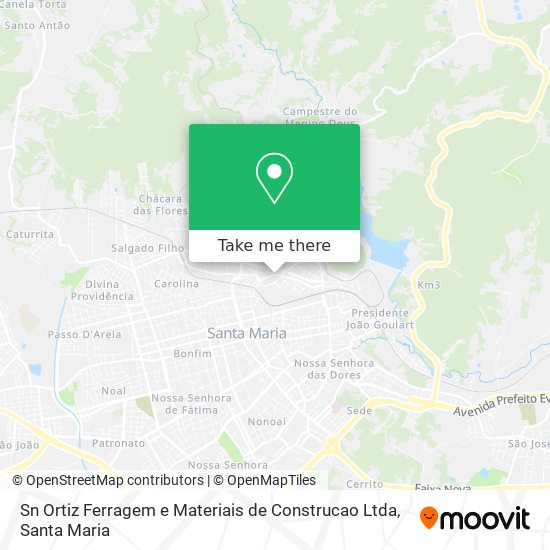 Mapa Sn Ortiz Ferragem e Materiais de Construcao Ltda