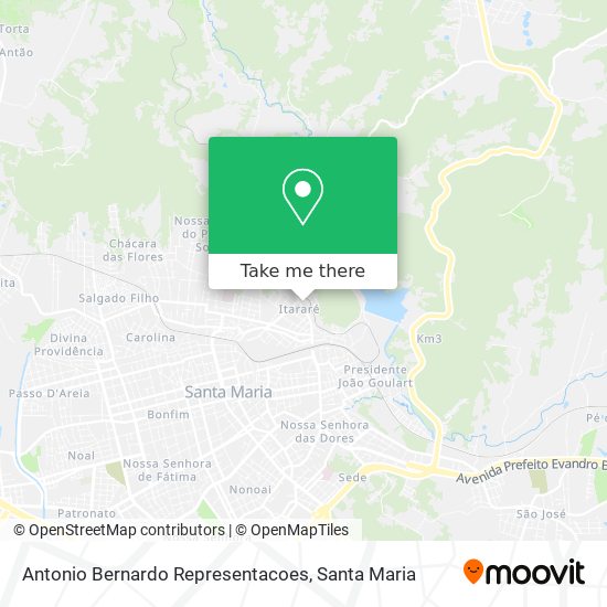 Antonio Bernardo Representacoes map