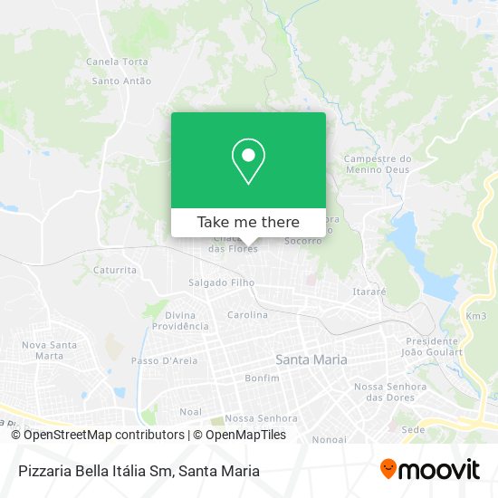 Pizzaria Bella Itália Sm map