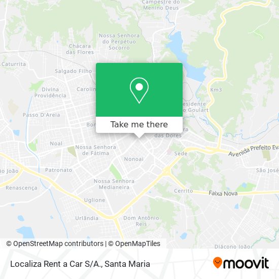 Mapa Localiza Rent a Car S/A.