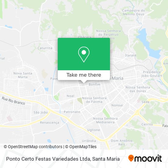 Ponto Certo Festas Variedades Ltda map