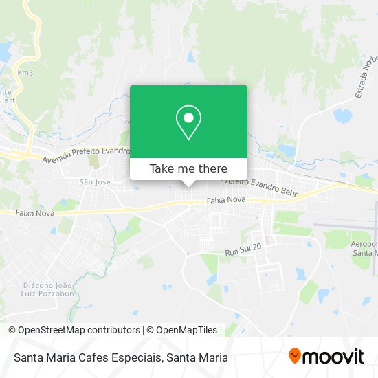 Mapa Santa Maria Cafes Especiais