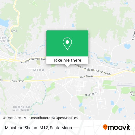 Ministerio Shalom M12 map