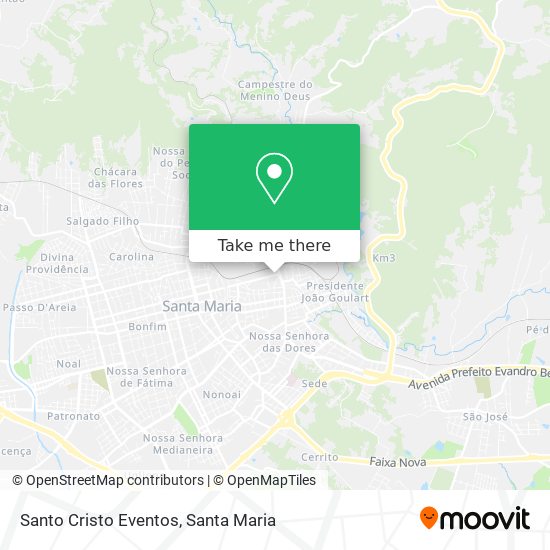 Santo Cristo Eventos map
