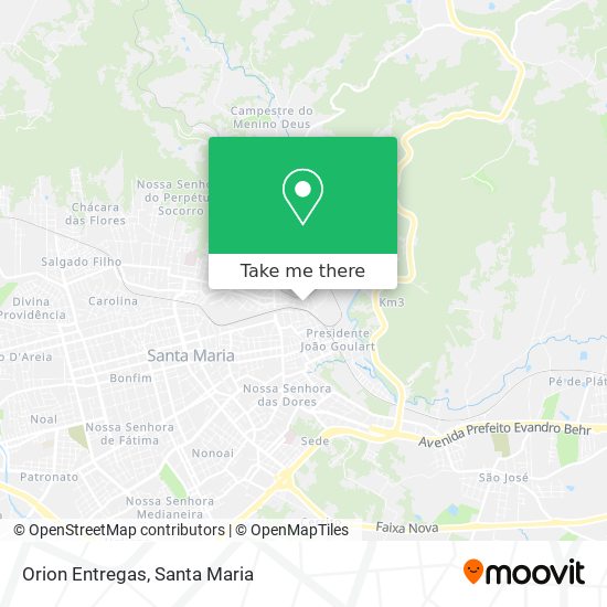 Mapa Orion Entregas