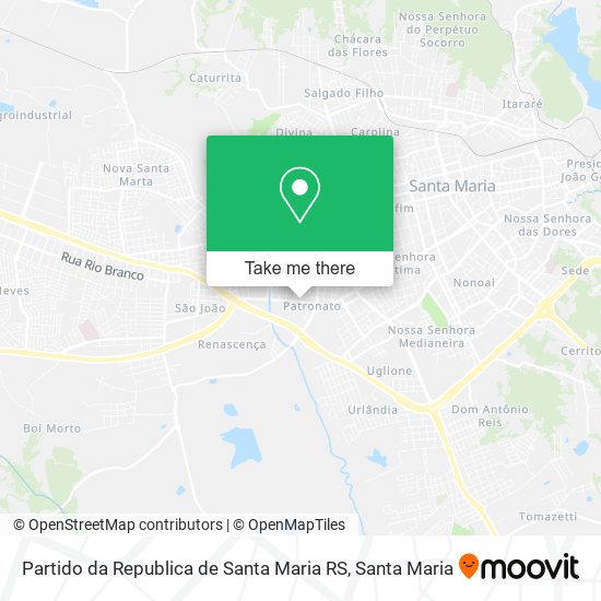 Partido da Republica de Santa Maria RS map