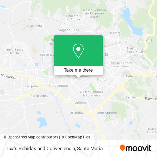 Tixa's Bebidas and Conveniencia map