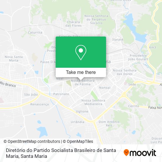 Diretório do Partido Socialista Brasileiro de Santa Maria map