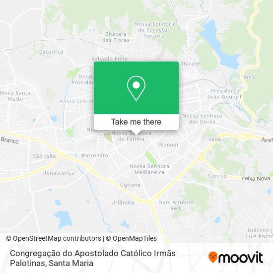 Mapa Congregação do Apostolado Católico Irmãs Palotinas