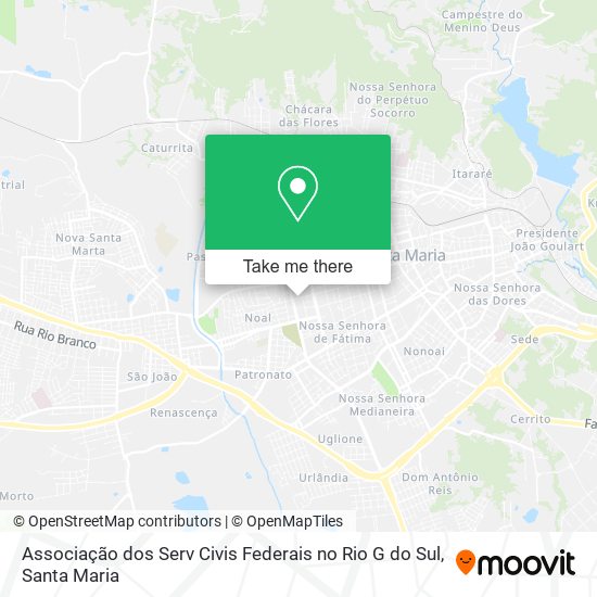 Associação dos Serv Civis Federais no Rio G do Sul map