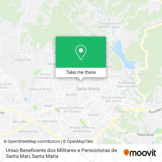 Uniao Beneficente dos Militares e Pensionistas de Santa Mari map