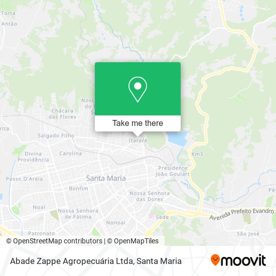 Abade Zappe Agropecuária Ltda map