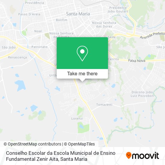 Mapa Conselho Escolar da Escola Municipal de Ensino Fundamental Zenir Aita