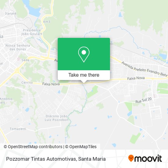 Mapa Pozzomar Tintas Automotivas