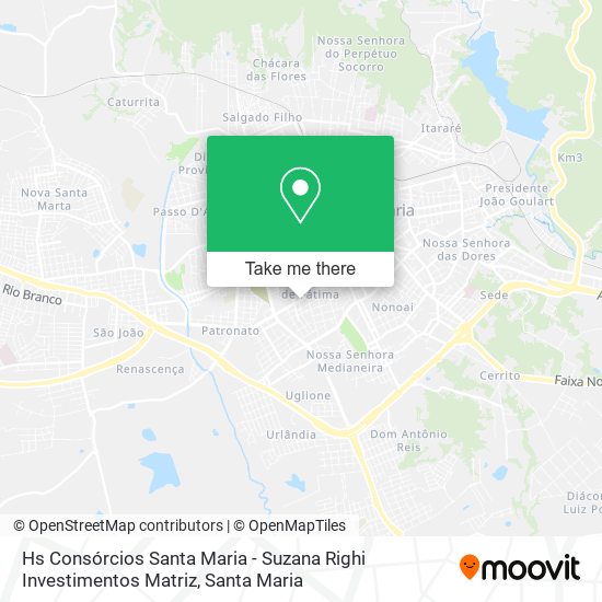 Mapa Hs Consórcios Santa Maria - Suzana Righi Investimentos Matriz