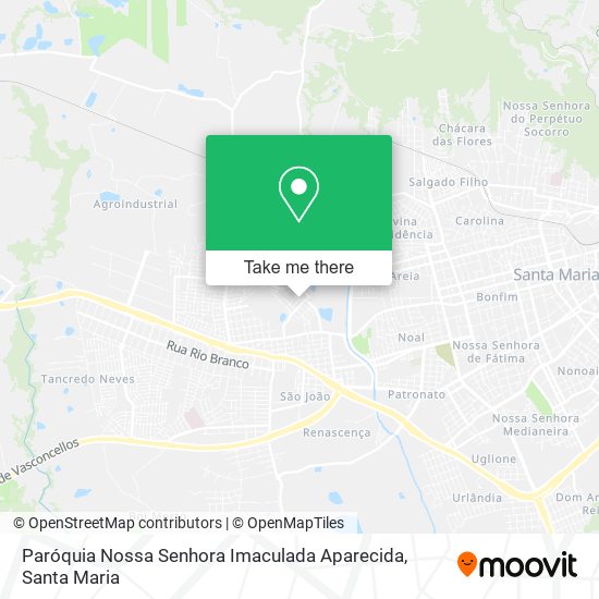 Mapa Paróquia Nossa Senhora Imaculada Aparecida