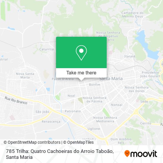 785 Trilha: Quatro Cachoeiras do Arroio Taboão map