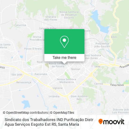 Sindicato dos Trabalhadores IND Purificação Distr Água Serviços Esgoto Est RS map