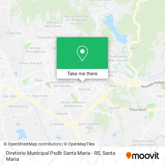 Diretorio Municipal Psdb Santa Maria - RS map