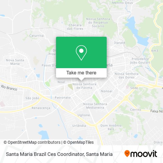 Santa Maria Brazil Ces Coordinator map