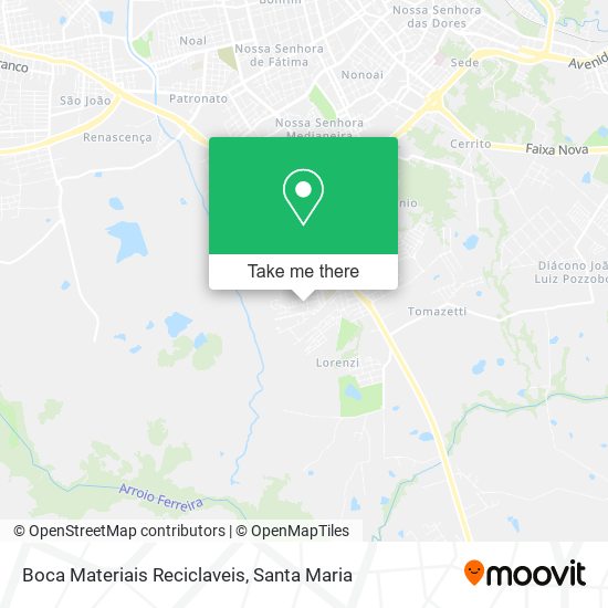 Boca Materiais Reciclaveis map