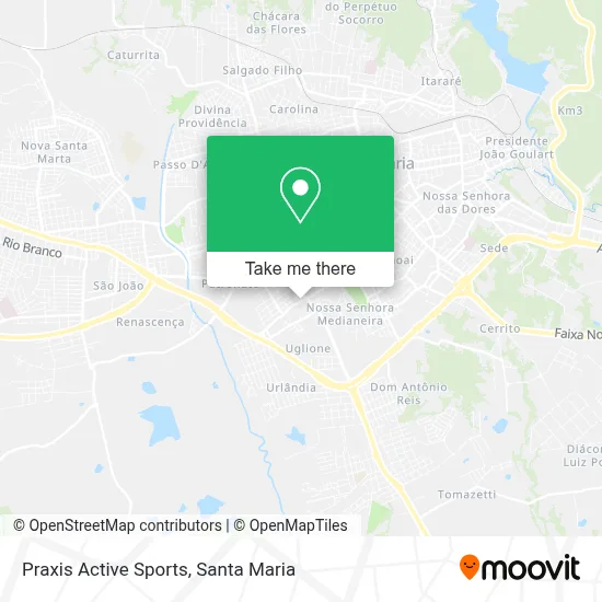 Praxis Active Sports map