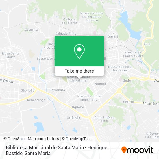 Mapa Biblioteca Municipal de Santa Maria - Henrique Bastide