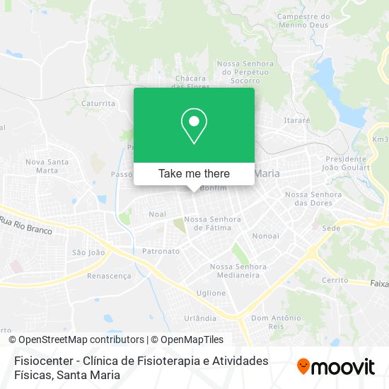 Mapa Fisiocenter - Clínica de Fisioterapia e Atividades Físicas