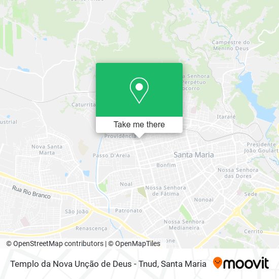 Mapa Templo da Nova Unção de Deus - Tnud