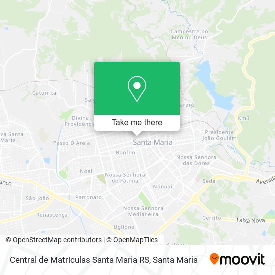 Mapa Central de Matrículas Santa Maria RS