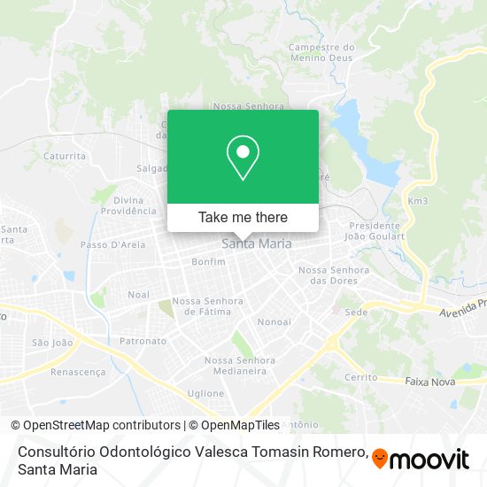 Mapa Consultório Odontológico Valesca Tomasin Romero