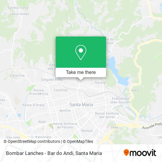 Mapa Bombar Lanches - Bar do Andi