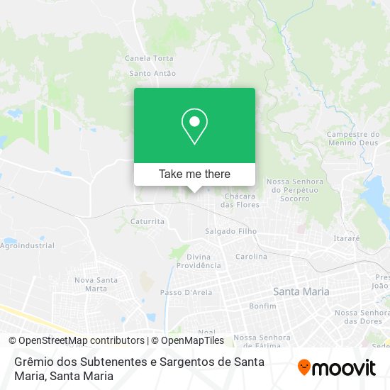 Mapa Grêmio dos Subtenentes e Sargentos de Santa Maria