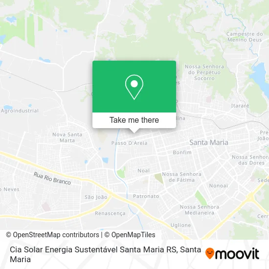 Cia Solar Energia Sustentável Santa Maria RS map