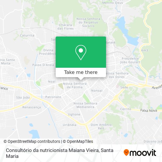 Consultório da nutricionista Maiana Vieira map