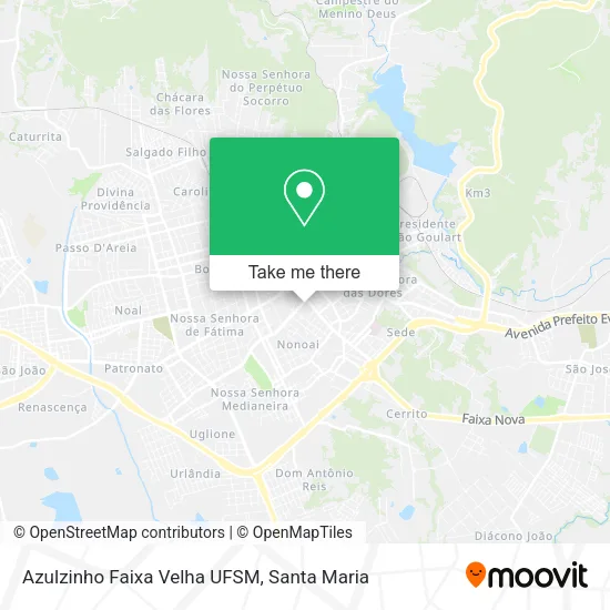 Azulzinho Faixa Velha UFSM map